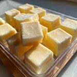 Amazing Frozen Cat Treats for Hot Weather 11 Close-up of a tray filled with homemade frozen cat treats, perfect for hot weather.