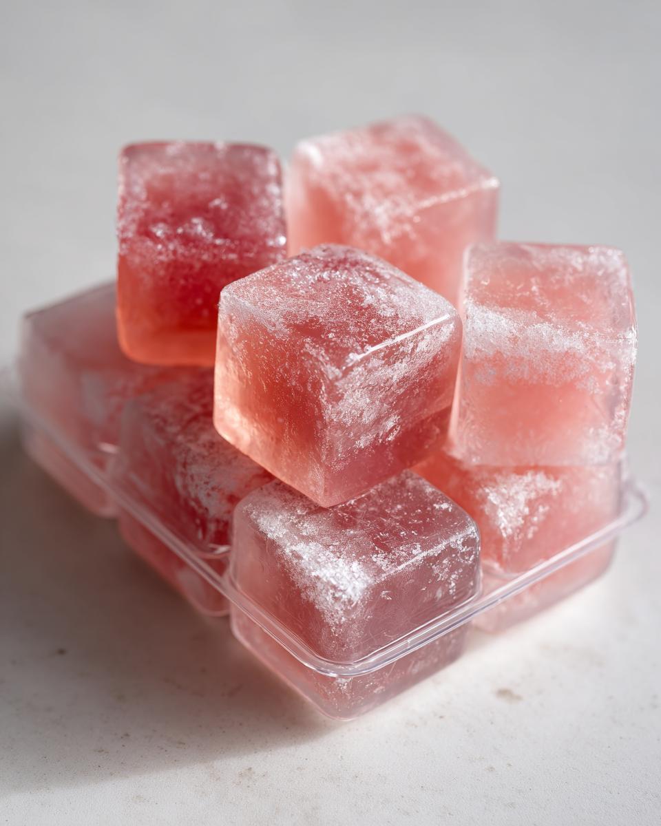 Amazing Frozen Tuna Cat Treat Cubes: 12 Treats 7 Close-up of frozen tuna cat treat cubes in a plastic tray, the primary keyword is Frozen Tuna Cat Treat Cubes.