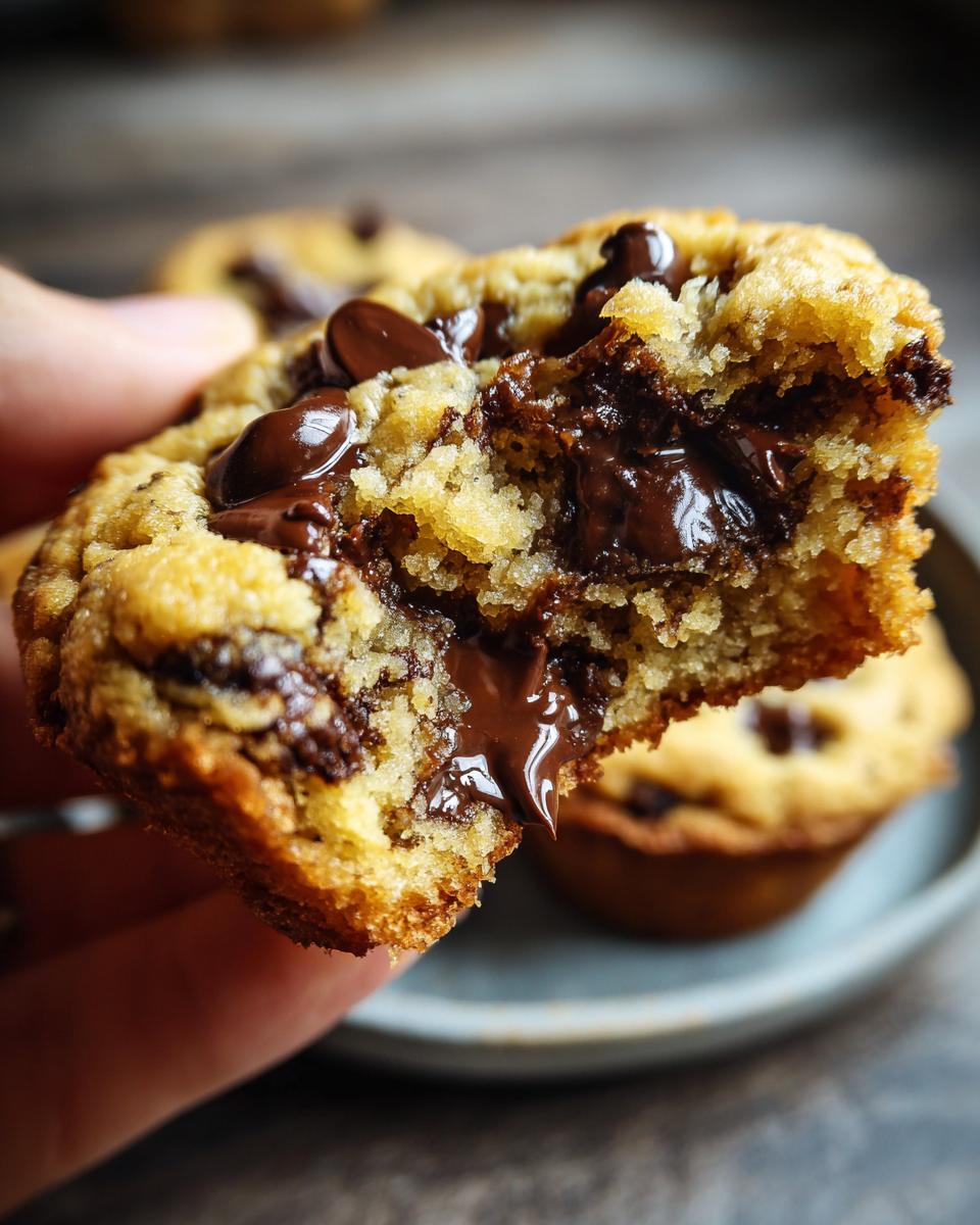 Close-up of a gooey chocolate-filled cookie cup, showcasing the ultimate Gooey Cookie Cup Hack.
