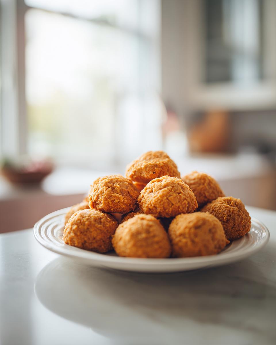 Amazing Grain-Free Cat Treats: 1 Delicious Recipe 8 A plate piled high with homemade Grain-Free Cat Treats, perfect for your feline friend.