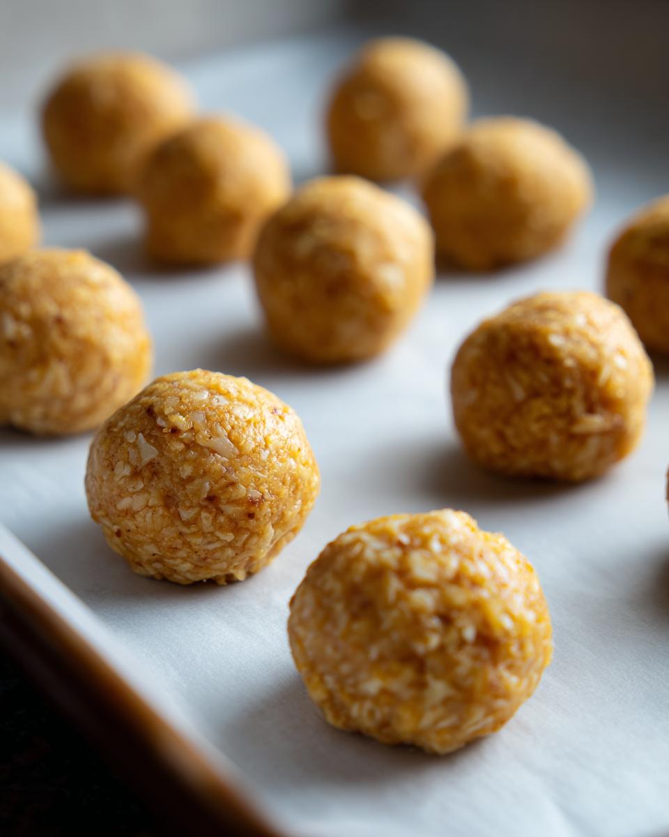 Amazing Hairball Support Cat Treats: 3 Simple Steps 7 Close-up of homemade Hairball Support Cat Treats, round and golden, on parchment paper.