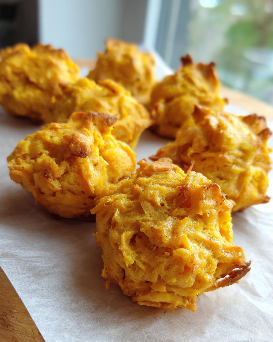Close-up of baked hypoallergenic cat treats, golden and fluffy.