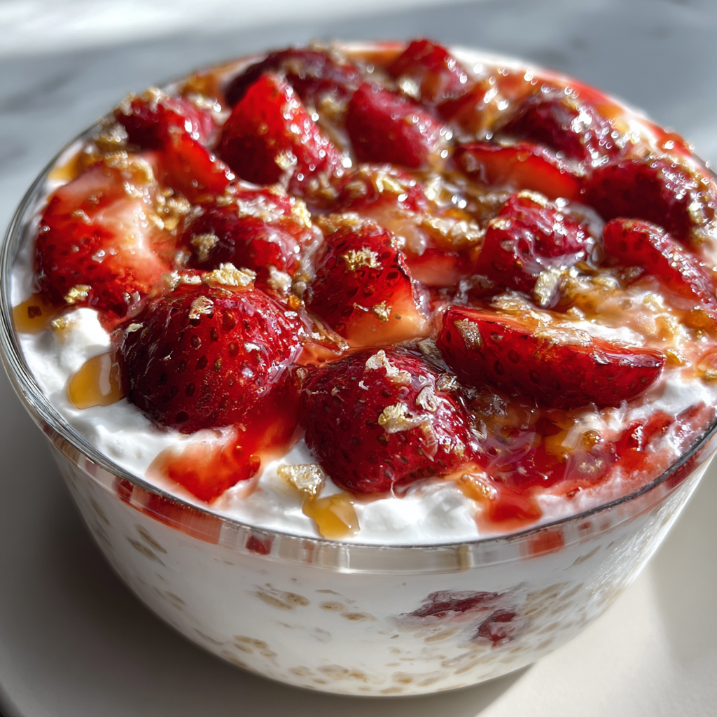 Strawberry Honey Overnight Oats