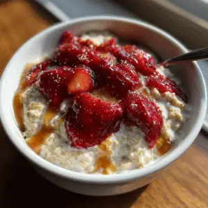 Strawberry Honey Overnight Oats
