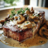 Pan-Seared Steak with Creamy Mushroom Sauce