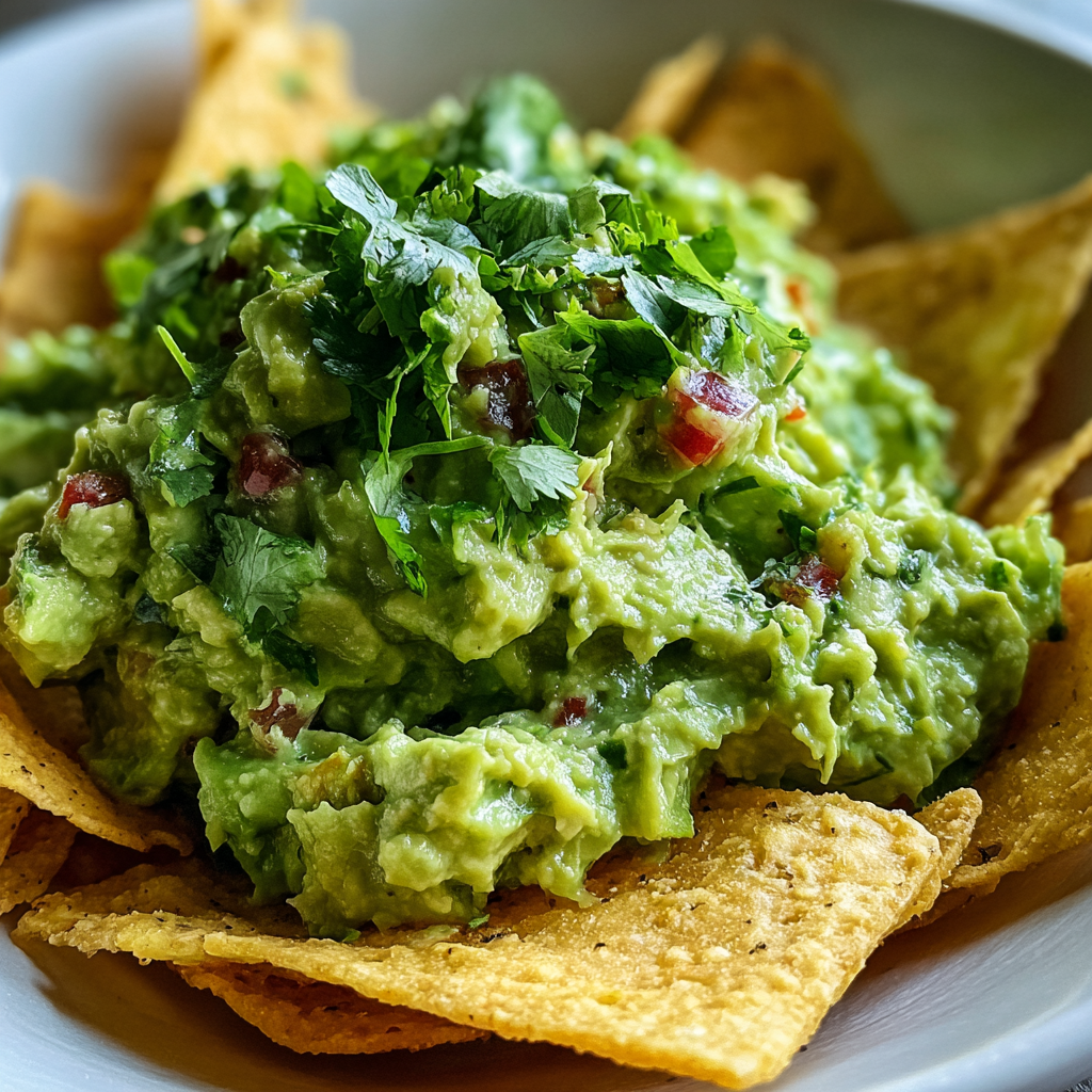 Fresh Guacamole with Tortilla Chips 1 Fresh Guacamole with Tortilla Chips