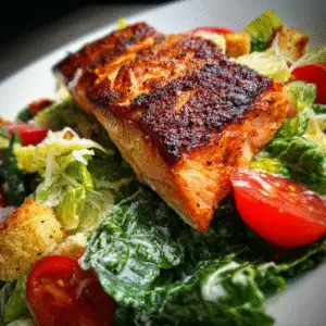 Blackened Salmon Caesar Salad 4 Blackened Salmon Caesar Salad