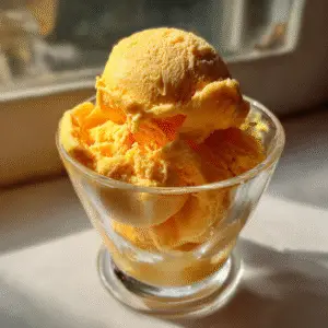 Homemade Mango Ice Cream