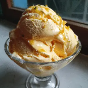 Homemade Mango Ice Cream