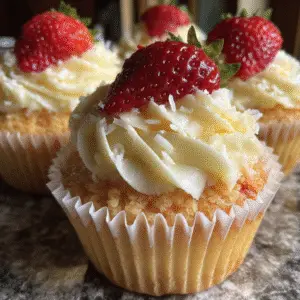 Strawberry Vanilla Cupcakes