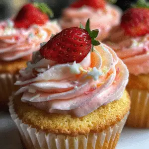 Strawberry Vanilla Cupcakes