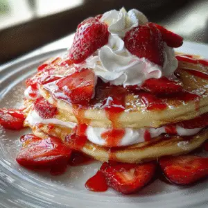Strawberry Cream Pancakes