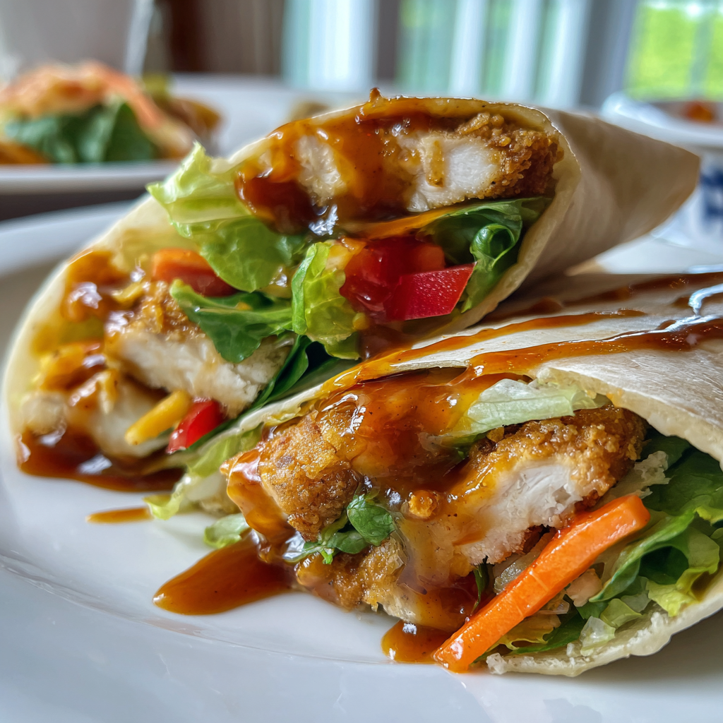 Peanut Sauce Chicken Wraps 1 Peanut Sauce Chicken Wraps