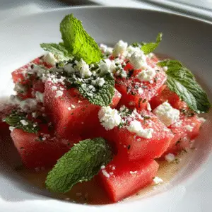 Watermelon Feta Mint Salad