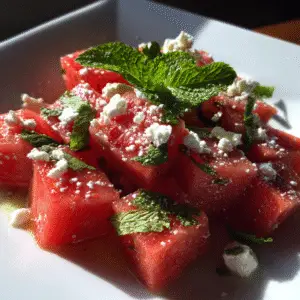 Watermelon Feta Mint Salad