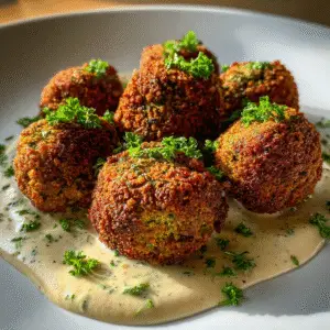 Crispy Chickpea Falafel with Tahini Sauce 3 Crispy Chickpea Falafel with Tahini Sauce