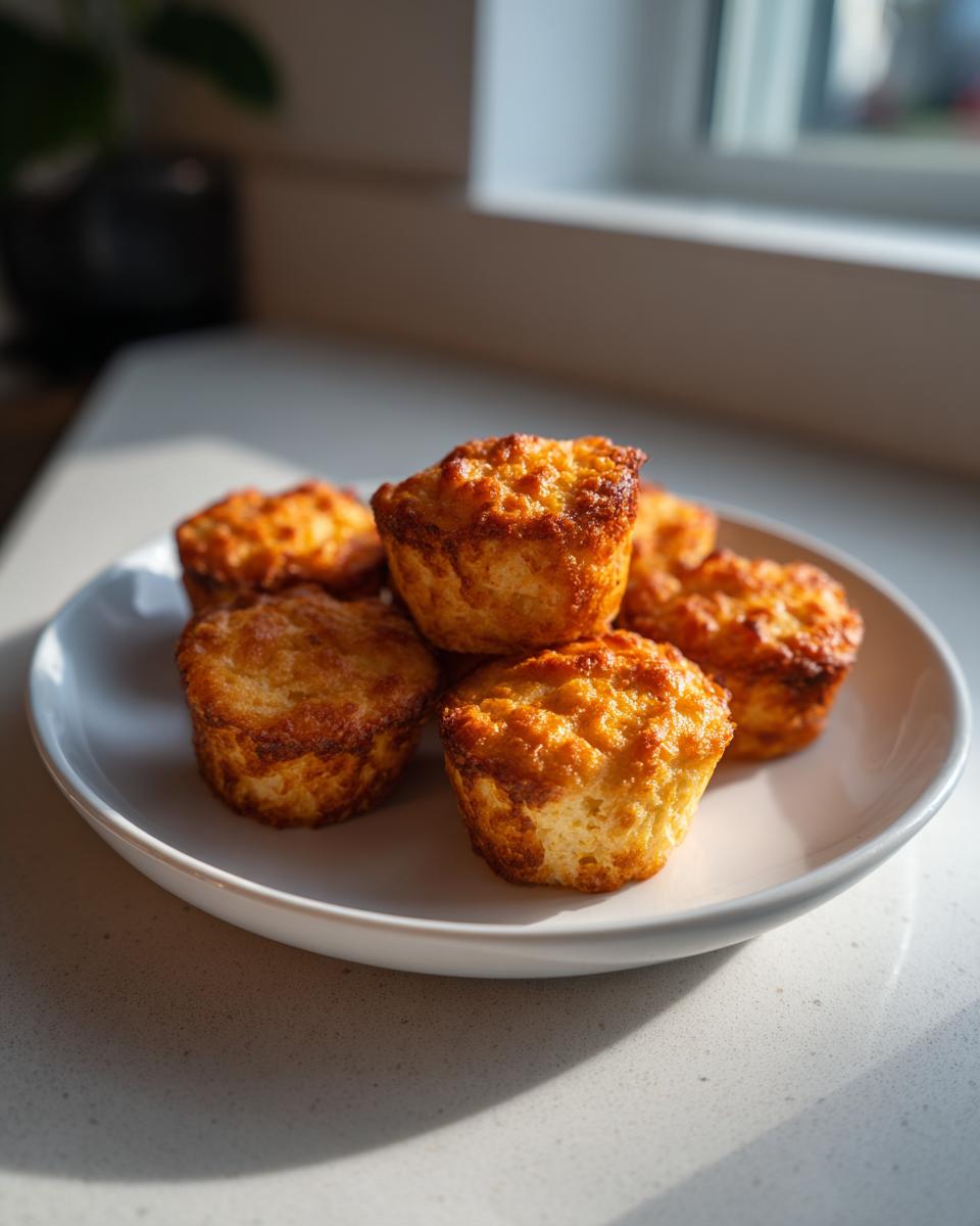 A plate of golden-brown Tuna Cat Snack Bites, ready to be enjoyed. Perfect homemade treats for your cat.
