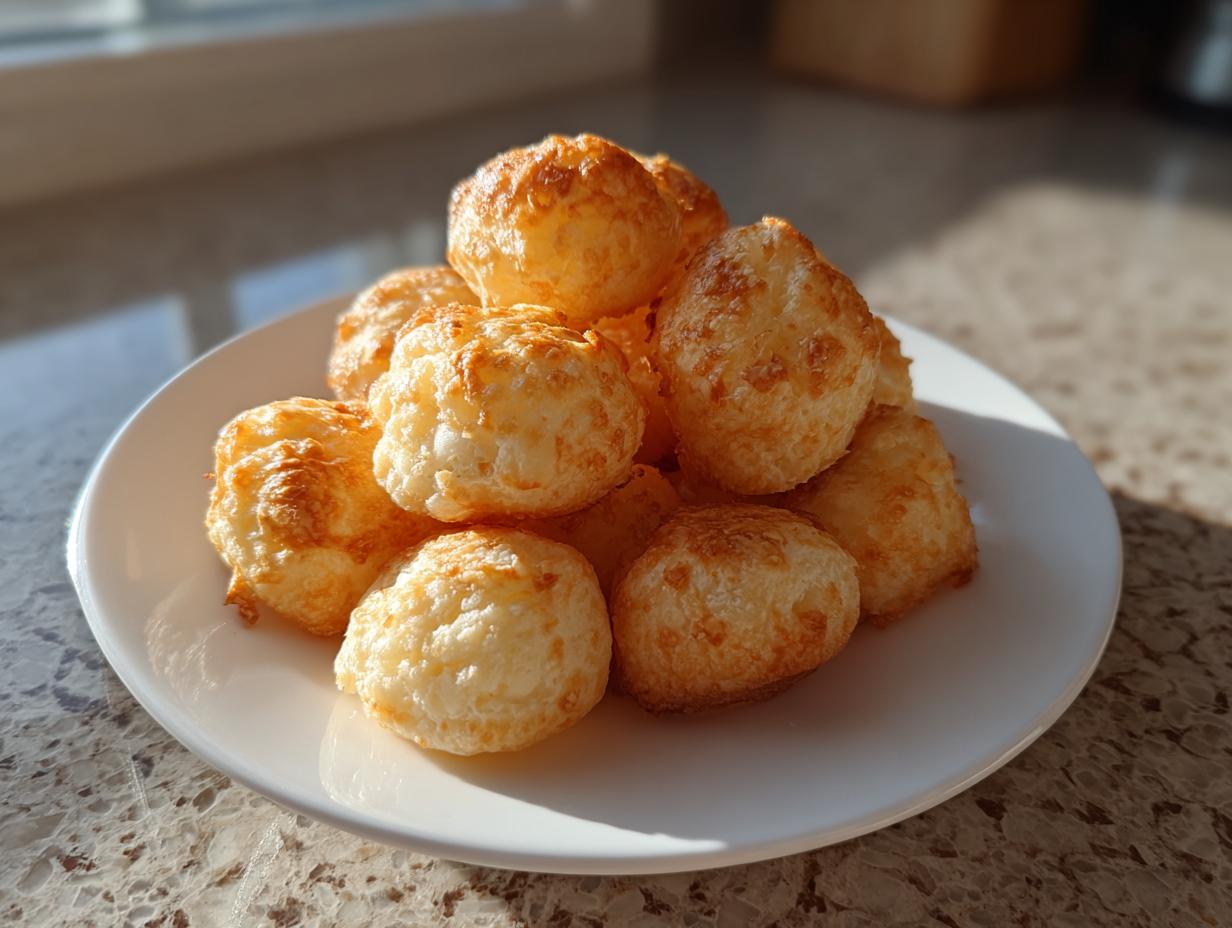 Pile of golden-brown Tuna Cat Snack Bites on a white plate, ready to be enjoyed.