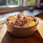 Amazing Tuna & Egg Cat Meal: 2-Ingredient Joy 11 Bowl of Tuna & Egg Cat Meal, a simple and healthy meal for cats.
