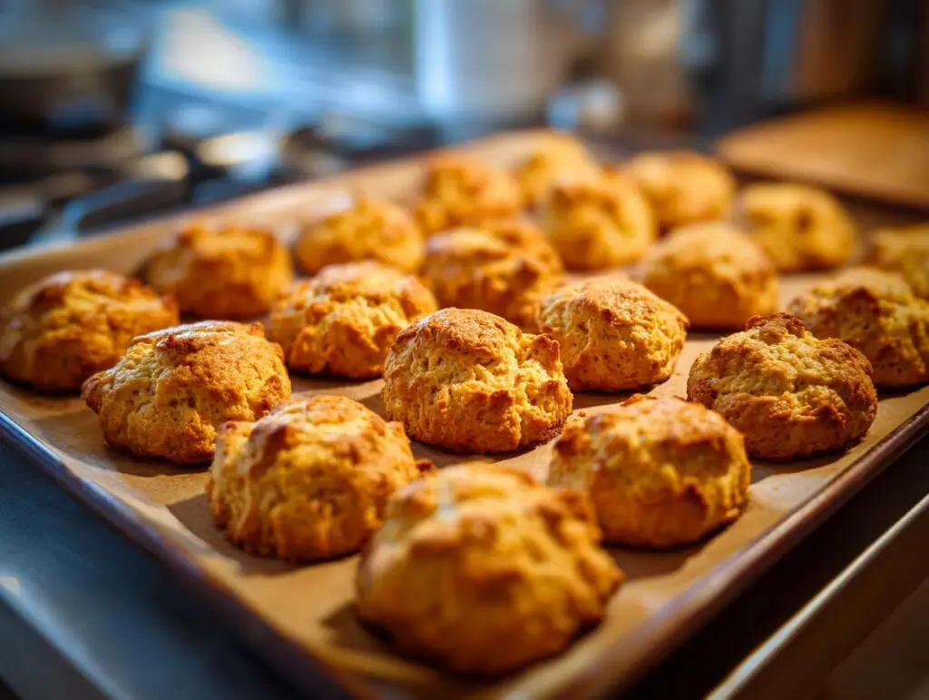 Tray of freshly baked 4-Ingredient Tuna & Pumpkin Cat Bites, golden brown and ready to eat.