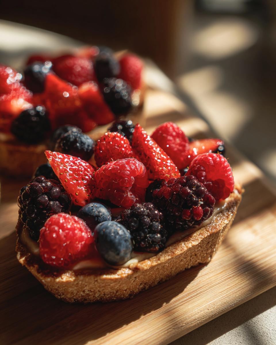 Berrylicious Cheesecake Tacos: 1 Amazing Dessert 10 Close-up of a Berrylicious Cheesecake Taco filled with cream and fresh berries.