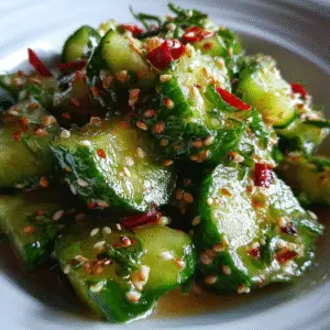 Smashed Cucumber Salad with Sesame Dressing