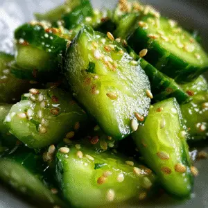 Smashed Cucumber Salad with Sesame Dressing