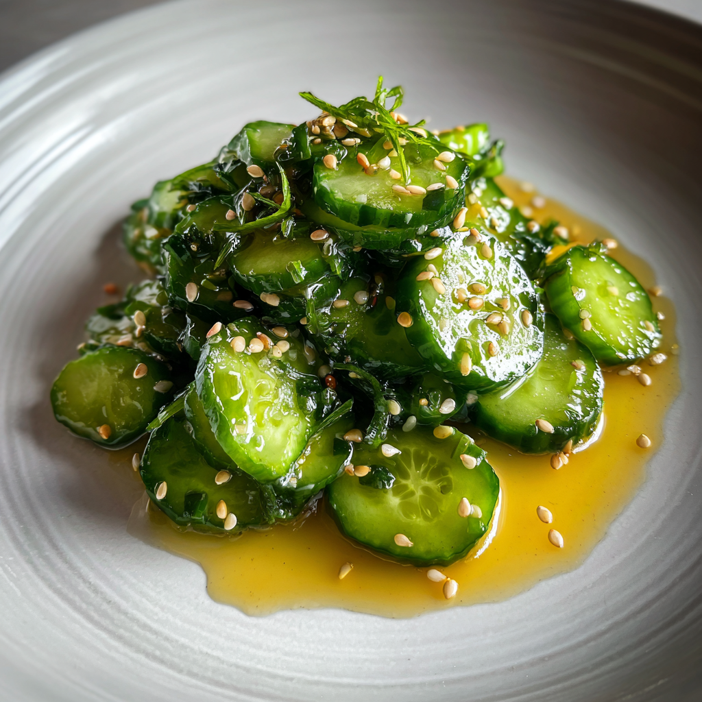 Smashed Cucumber Salad with Sesame Dressing