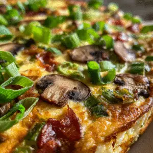 Spring Onion & Mushroom Frittata