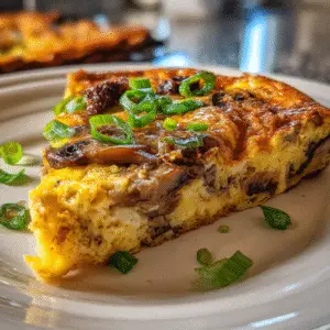 Spring Onion & Mushroom Frittata