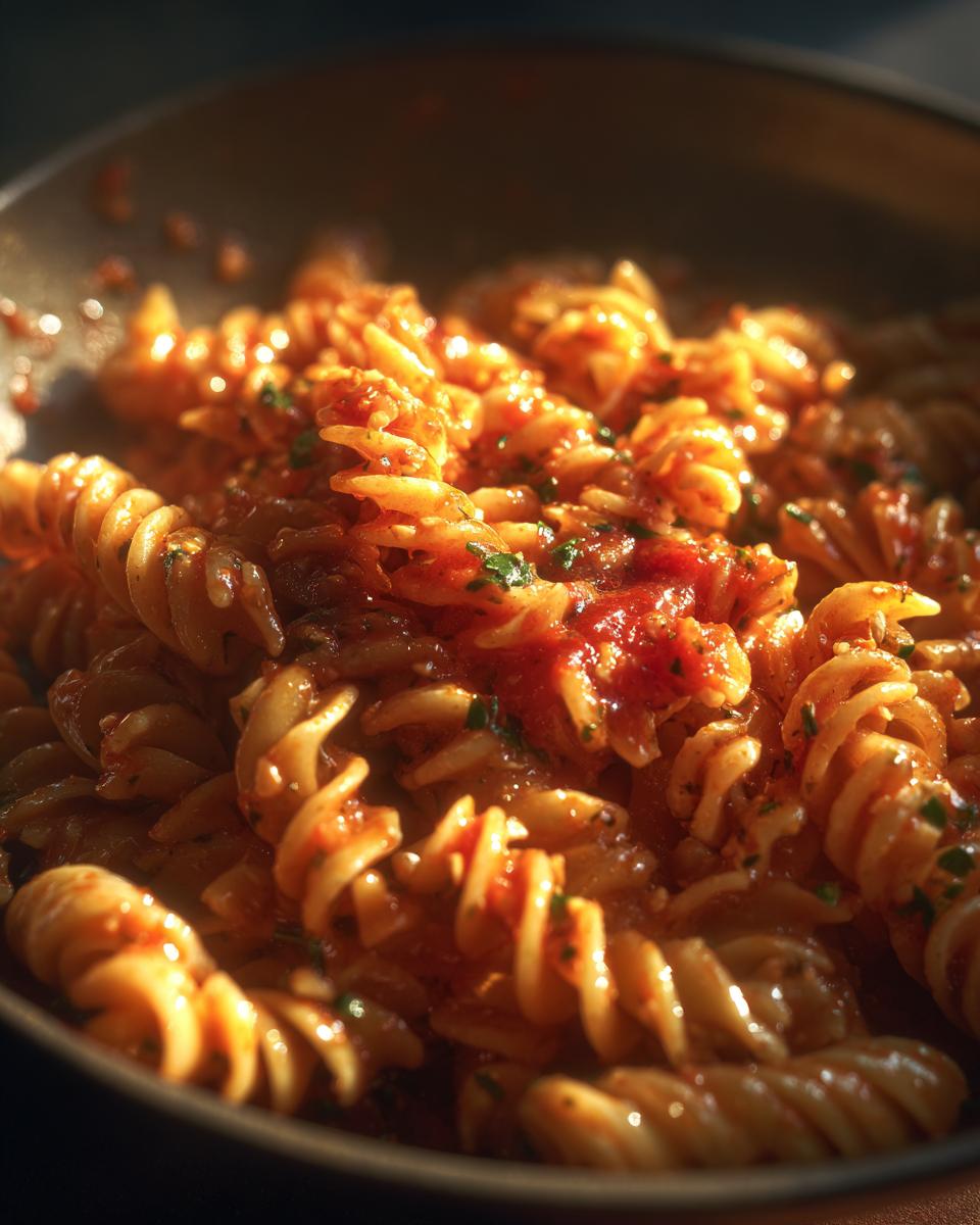 Simple Pasta Salad: 30 Min Delicious Fix 2 Close-up of pasta salad with tomato sauce. Learn how do you make pasta salad.