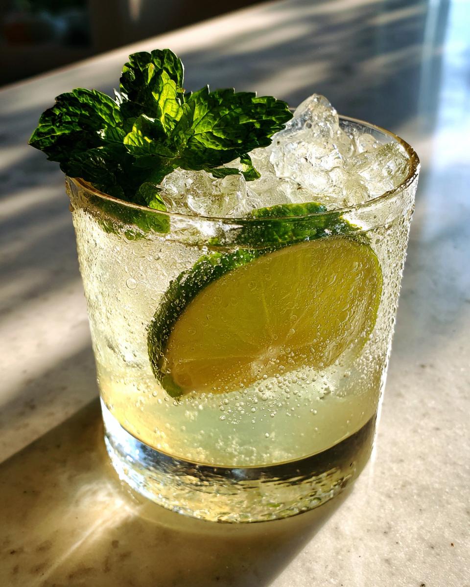 Amazing 33 Easy Summer Cocktails Now 4 Close-up of a refreshing summer cocktail with lime, mint, and ice for 33 Easy Summer Cocktails.