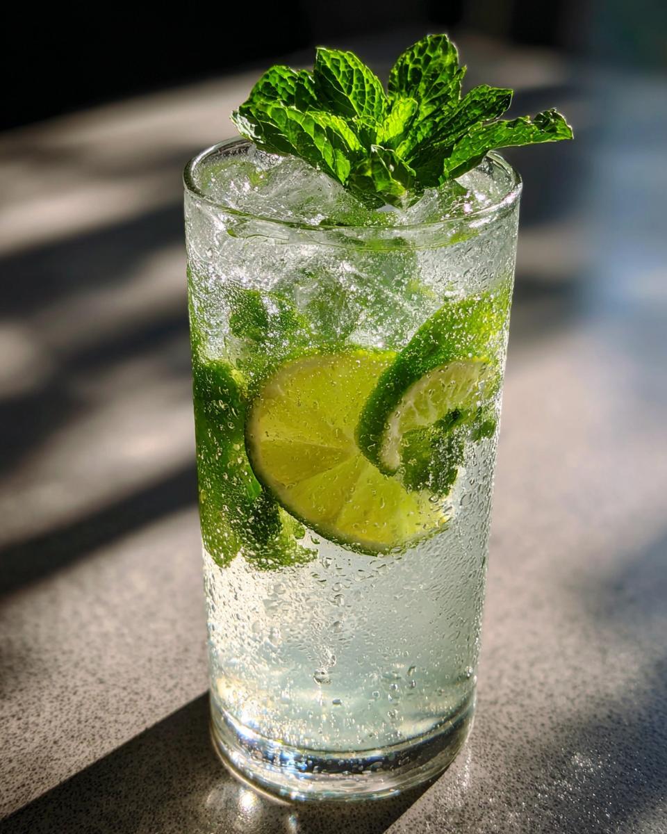 Amazing 33 Easy Summer Cocktails Now 3 Close-up of a refreshing cocktail with mint, lime, and ice, perfect for 33 Easy Summer Cocktails.