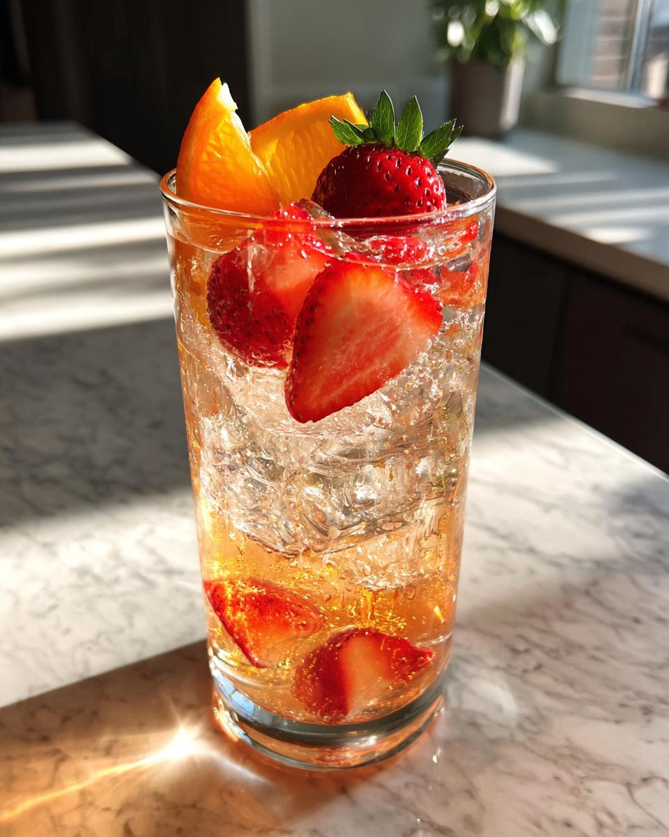 A vibrant summer vodka cocktail with strawberries and orange slices, perfect for warm weather. Part of the 21 Best Summer Vodka Cocktails.